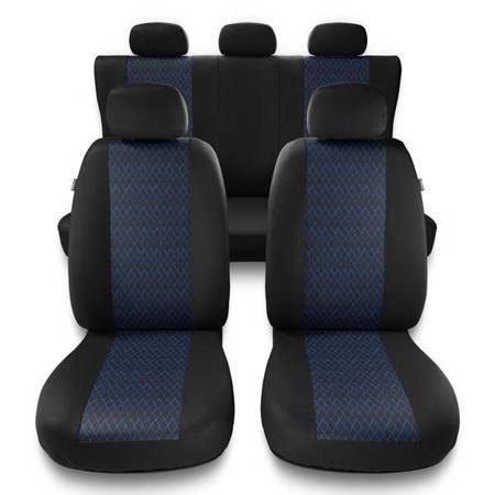 Sitzbezüge Auto für Hyundai Elantra III, IV, V, VI, VII (2000-....) - Autositzbezüge Universal Schonbezüge für Autositze - Auto-Dekor - Profi - blau