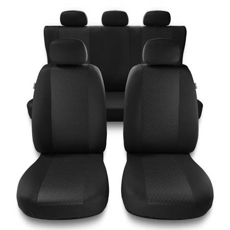Sitzbezüge Auto für Kia Picanto I, II, III (2004-2019) - Autositzbezüge Universal Schonbezüge für Autositze - Auto-Dekor - Profi - grau