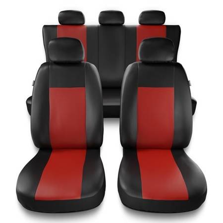 Sitzbezüge Auto für Mitsubishi L200 I, II, III, IV, V, VI (1993-....) - Autositzbezüge Universal Schonbezüge für Autositze - Auto-Dekor - Comfort - rot