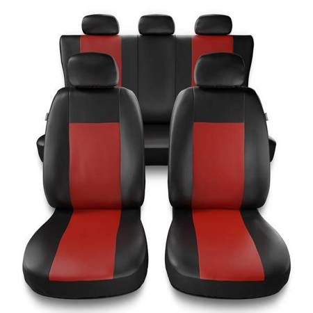 Sitzbezüge Auto für Mitsubishi Lancer V, VI, VII, VIII, IX (1988-2016) - Autositzbezüge Universal Schonbezüge für Autositze - Auto-Dekor - Comfort - rot
