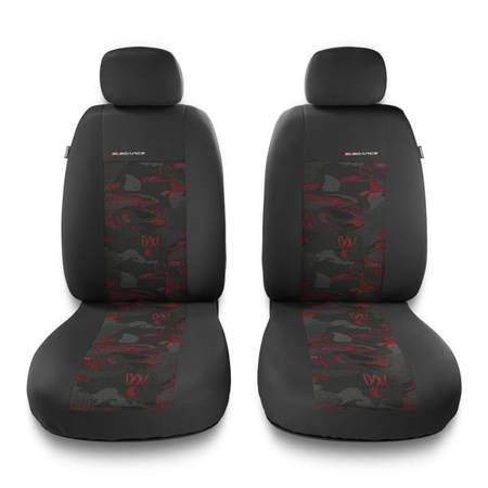 Sitzbezüge Auto für Nissan Pathfinder II, III (1995-2014) - Vordersitze Autositzbezüge Set Universal Schonbezüge - Auto-Dekor - Elegance 1+1 - rot