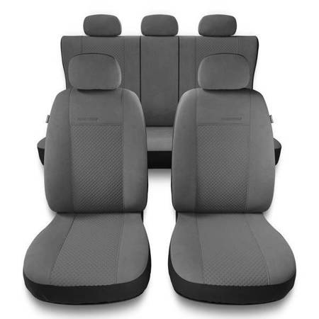 Sitzbezüge Auto für Nissan X-Trail I, II, III (2001-2019) - Autositzbezüge Universal Schonbezüge für Autositze - Auto-Dekor - Prestige - grau