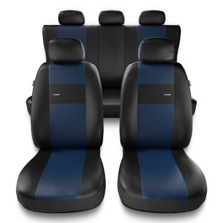 Sitzbezüge Auto für Opel Insignia A, B (2008-2019) - Autositzbezüge Universal Schonbezüge für Autositze - Auto-Dekor - X-Line - blau