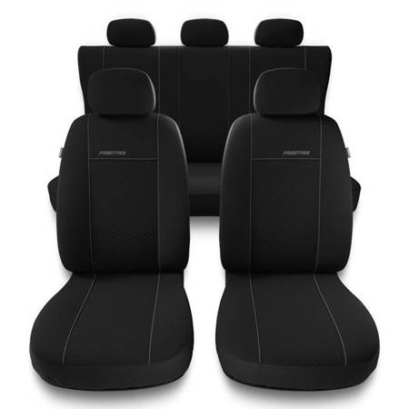 Sitzbezüge Auto für Seat Ibiza I, II, III, IV, V (1984-2019) - Autositzbezüge Universal Schonbezüge für Autositze - Auto-Dekor - Prestige - schwarz