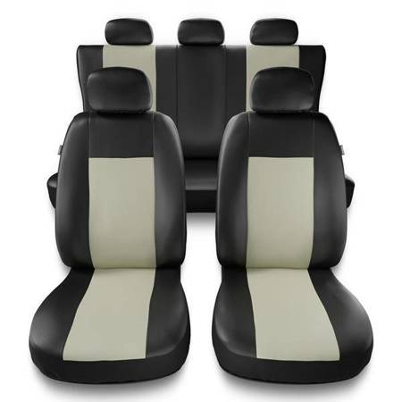Sitzbezüge Auto für Volkswagen Jetta III, IV, V, VI, VII (1991-2019) - Autositzbezüge Universal Schonbezüge für Autositze - Auto-Dekor - Comfort - beige