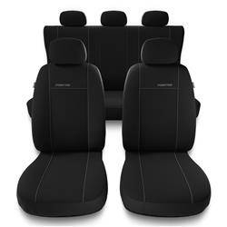 Sitzbezüge Auto für Alfa Romeo 145 (1994-2000) - Autositzbezüge Universal Schonbezüge für Autositze - Auto-Dekor - Prestige - schwarz