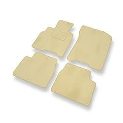 Fußmatten Auto für Mazda Xedos 9 (1993-2003) - Veloursmatten beige Automatten Autoteppiche - DGS Autodywan