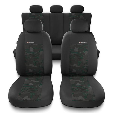 Sitzbezüge Auto für Subaru Outback I, II, III, IV, V (1995-2019) - Autositzbezüge Universal Schonbezüge für Autositze - Auto-Dekor - Elegance - grün