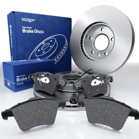 Bremsbeläge + Bremsscheiben für Volkswagen California T5 Van (2007-2015) - Tomex - TX 13-93 + TX 71-04 (Vorderachse)