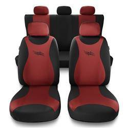 Sitzbezüge Auto für Alfa Romeo Giulietta (2010-2020) - Autositzbezüge Universal Schonbezüge für Autositze - Auto-Dekor - Turbo - rot