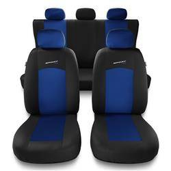 Sitzbezüge Auto für Ford Mondeo MK4, MK5 (2007-2021) - Autositzbezüge Universal Schonbezüge für Autositze - Auto-Dekor - Sport Line - blau