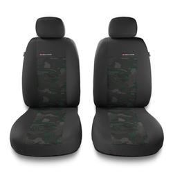 Sitzbezüge Auto für Alfa Romeo MiTo (2008-2018) - Vordersitze Autositzbezüge Set Universal Schonbezüge - Auto-Dekor - Elegance 1+1 - grün
