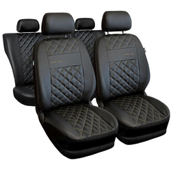 Sitzbezüge Auto für Alfa Romeo 146 (1994-2001) - Autositzbezüge Universal Schonbezüge für Autositze - Auto-Dekor - Perfect Line - beige