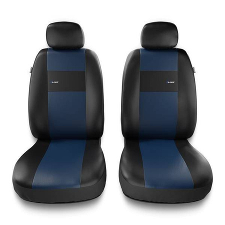 Sitzbezüge Auto für Chevrolet Captiva I, II (2006-2019) - Vordersitze Autositzbezüge Set Universal Schonbezüge - Auto-Dekor - X-Line 1+1 - blau