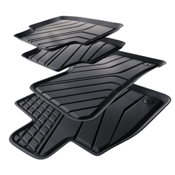 TPE Fußmatten Auto für Seat Leon IV Sportstourer (2020-....) - schwarz Automatten Autoteppiche - Amal Plast - SPART line - Set - 4 St.