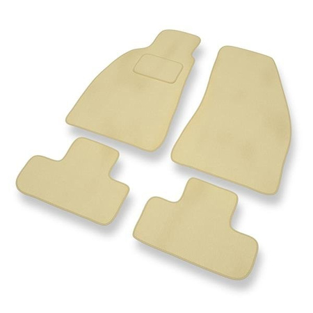 Fußmatten Auto für Alfa Romeo GTV (1995-2006) - Veloursmatten beige Automatten Autoteppiche - DGS Autodywan