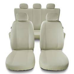 Sitzbezüge Auto für Toyota Avensis I, II, III (1997-2019) - Autositzbezüge Universal Schonbezüge für Autositze - Auto-Dekor - Comfort Plus - beige