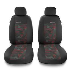 Sitzbezüge Auto für Citroen C1 I, II (2005-2021) - Vordersitze Autositzbezüge Set Universal Schonbezüge - Auto-Dekor - Elegance 1+1 - rot
