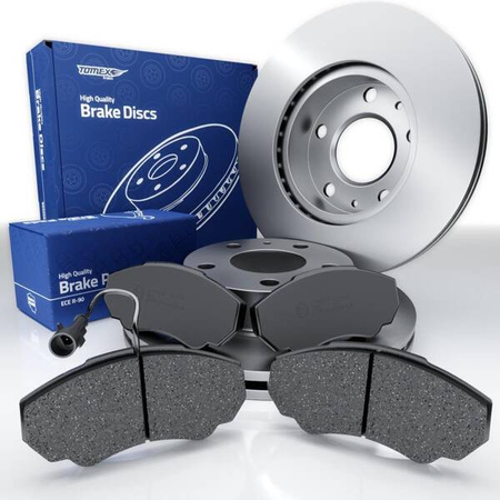 Bremsbeläge + Bremsscheiben für Fiat Ducato II Van (2001-2002) - Tomex - TX 12-45 + TX 70-60 (Vorderachse)