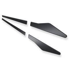 Zierleisten aus Stahl für Opel Corsa D Hatchback (3 Türen) - (2006-2014) - Croni - V - schwarz (Orangenschale)