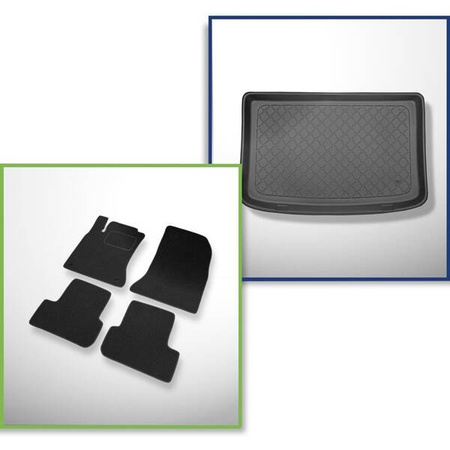 Set: Filzteppiche + Kofferraumschale für Mercedes-Benz A Klasse W176 (09.2012-2017) 5 Türen - Guardliner