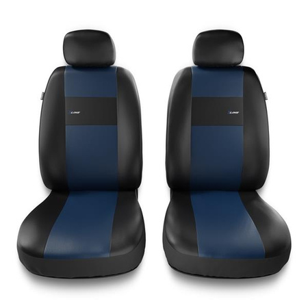 Sitzbezüge Auto für Peugeot 607 (2000-2010) - Vordersitze Autositzbezüge Set Universal Schonbezüge - Auto-Dekor - X-Line 1+1 - blau