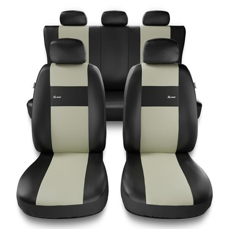 Sitzbezüge Auto für Alfa Romeo 147 (2000-2010) - Autositzbezüge Universal Schonbezüge für Autositze - Auto-Dekor - X-Line - beige