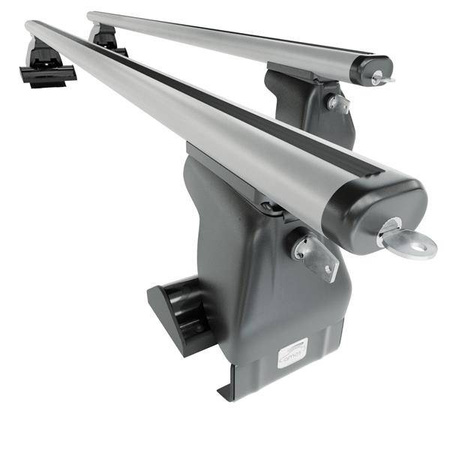Alu-Dachträger für Alfa Romeo 147 Hatchback (2001-2010) - silbern Dachträger Dachgepäckträger - Amos - D-2 - Aero - ohne Montagelemente