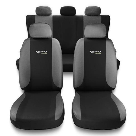 Sitzbezüge Auto für Alfa Romeo Stelvio (2017-2019) - Autositzbezüge Universal Schonbezüge für Autositze - Auto-Dekor - Tuning - silbern