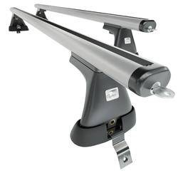 Alu-Dachträger für Dacia Sandero mk I Hatchback (2007-2012) - silbern Dachträger Dachgepäckträger - Amos - K-i - Aero - ohne Montagelemente