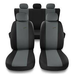 Sitzbezüge Auto für Alfa Romeo MiTo (2008-2018) - Autositzbezüge Universal Schonbezüge für Autositze - Auto-Dekor - XR - hellgrau