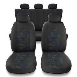 Sitzbezüge Auto für BMW X1 I, II (2009-2022) - Autositzbezüge Universal Schonbezüge für Autositze - Auto-Dekor - Elegance - blau