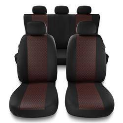 Sitzbezüge Auto für Alfa Romeo 166 I, II, III (1998-2007) - Autositzbezüge Universal Schonbezüge für Autositze - Auto-Dekor - Profi - rot