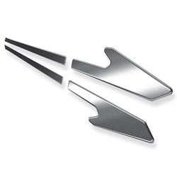 Zierleisten aus Stahl für Chevrolet Aveo I T250 Hatchback (5 Türen) - (2008-2011) - Croni - Y - silber (matt)