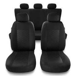 Sitzbezüge Auto für Citroen C3 Aircross I, II (2017-....) - Autositzbezüge Universal Schonbezüge für Autositze - Auto-Dekor - Modern - MP-1 (schwarz)
