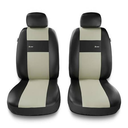 Sitzbezüge Auto für Mitsubishi Galant VI, VII, VIII, IX (1987-2012) - Vordersitze Autositzbezüge Set Universal Schonbezüge - Auto-Dekor - X-Line 1+1 - beige