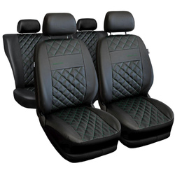 Sitzbezüge Auto für Alfa Romeo 147 (2000-2010) - Autositzbezüge Universal Schonbezüge für Autositze - Auto-Dekor - Perfect Line - grün