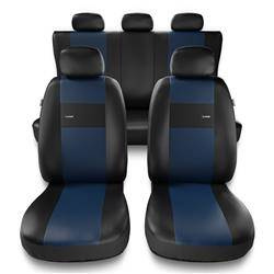Sitzbezüge Auto für Alfa Romeo Stelvio (2017-2019) - Autositzbezüge Universal Schonbezüge für Autositze - Auto-Dekor - X-Line - blau