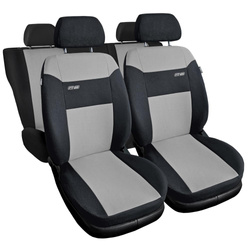 Sitzbezüge Auto für Alfa Romeo 147 (2000-2010) - Autositzbezüge Universal Schonbezüge für Autositze - Auto-Dekor - RS - hellgrau