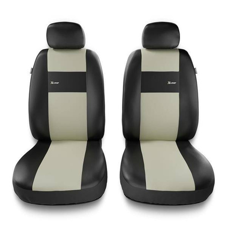 Sitzbezüge Auto für Suzuki Swift II, III, IV, V, VI (1989-2019) - Vordersitze Autositzbezüge Set Universal Schonbezüge - Auto-Dekor - X-Line 1+1 - beige