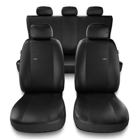 Sitzbezüge Auto für Alfa Romeo Stelvio (2017-2019) - Autositzbezüge Universal Schonbezüge für Autositze - Auto-Dekor - X-Line - schwarz