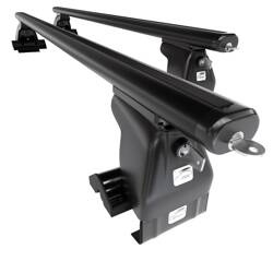 Alu-Dachträger für Chevrolet Epica Limousine (2006-2015) - schwarz Dachträger Dachgepäckträger - Amos - D-1 - Aero - ohne Montagelemente
