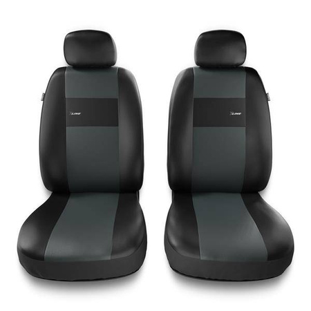 Sitzbezüge Auto für Audi Q5 I, II (2008-2019) - Vordersitze Autositzbezüge Set Universal Schonbezüge - Auto-Dekor - X-Line 1+1 - grau