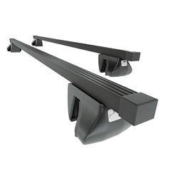Stahl-Dachträger für Daewoo Matiz Hatchback (2001-2005) - schwarz Dachträger Dachgepäckträger - Amos - Alfa - O - Reling