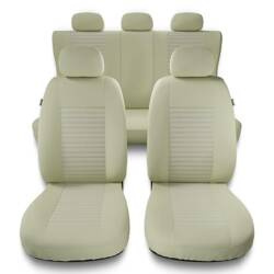 Sitzbezüge Auto für Daihatsu Materia (2006-....) - Autositzbezüge Universal Schonbezüge für Autositze - Auto-Dekor - Modern - MC-3 (beige)