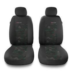Sitzbezüge Auto für Alfa Romeo 166 I, II, III (1998-2007) - Vordersitze Autositzbezüge Set Universal Schonbezüge - Auto-Dekor - Elegance 1+1 - grün