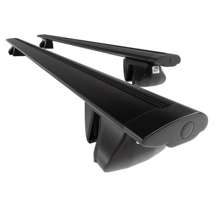 Alu-Dachträger für Daewoo Matiz Hatchback (2001-2005) - schwarz Dachträger Dachgepäckträger - Amos - Alfa - Dynamic - Reling