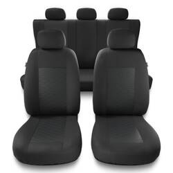 Sitzbezüge Auto für Jeep Grand Cherokee I, II, III, IV, V (1992-....) - Autositzbezüge Universal Schonbezüge für Autositze - Auto-Dekor - Modern - MP-2 (grau)
