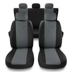 Sitzbezüge Auto für Fiat 500X (2014-2024) - Autositzbezüge Universal Schonbezüge für Autositze - Auto-Dekor - XR - hellgrau