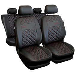 Sitzbezüge Auto für Alfa Romeo 146 (1994-2001) - Autositzbezüge Universal Schonbezüge für Autositze - Auto-Dekor - Perfect Line - rot
